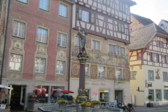 Treffpunkt, bevors über die Brücke zum Bahnhof und Postauto ging